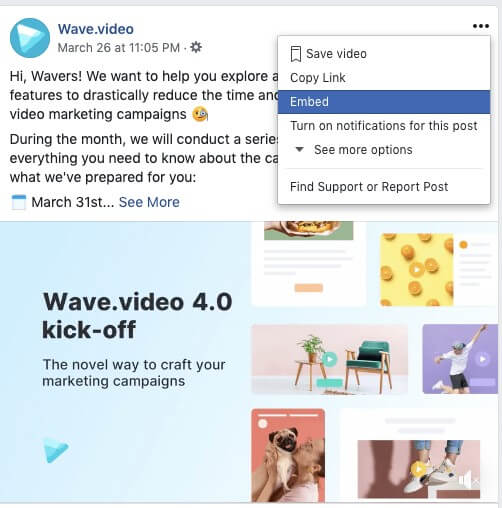 embedding video from facebook